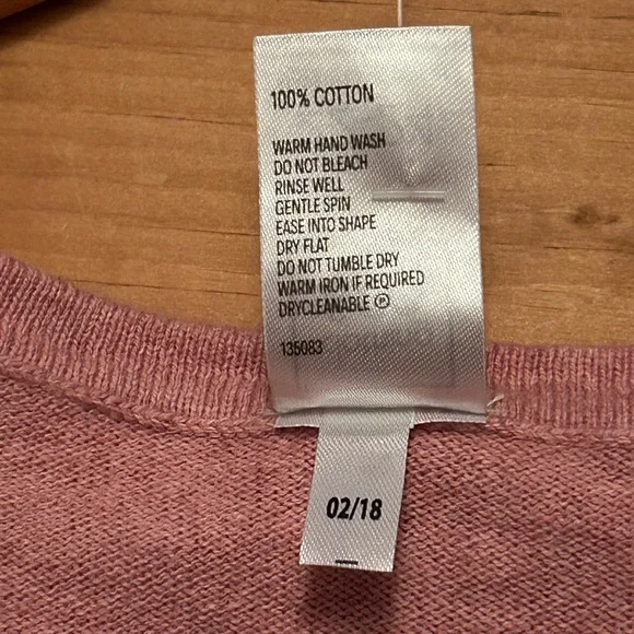 NWT 100% Cotton Clothing & Co Pink Cardigan Button Lightweight Plus Size 22/24 - Picture 5 of 6